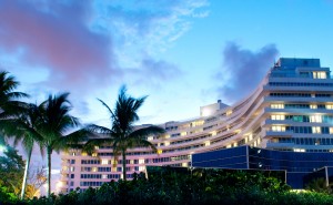 Panorama of the hotel near sea side